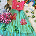 Kid’s Handwork Banglori Silk Lehangas