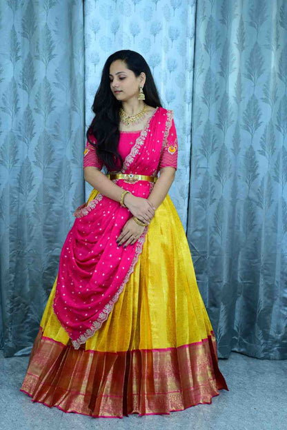 Semi Kanchi Pattu Lehenga