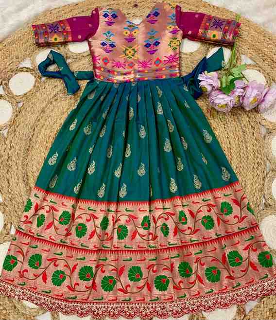 Kid's Paithani Soft Silk Lehengas