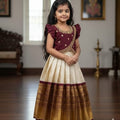 Kanchi silk maggam family outfit – brown – Arhas Couture