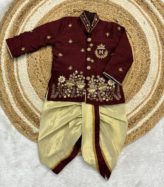 Kid's Soft Raw Silk Kurta Sets