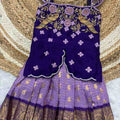 Kids raw silk lehengas by Arhas Couture