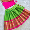 Kids designer lehenga – royal blue – Arhas Couture