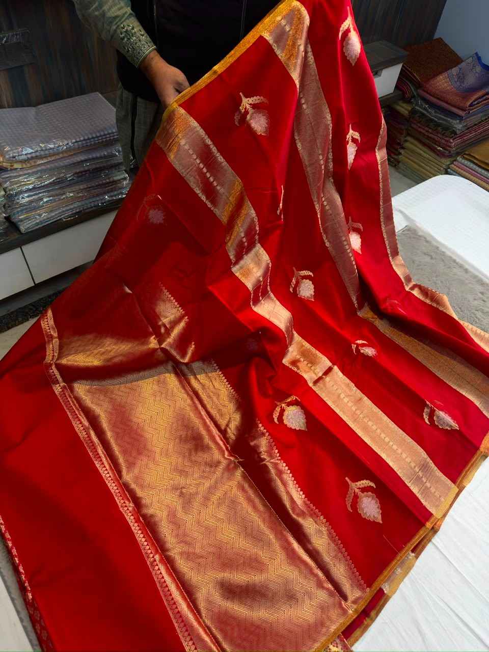 Banarasi Raw Mango Soft Silk Sarees