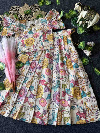 Kids Kalamkari lehenga – colour 2 – Arhas Couture
