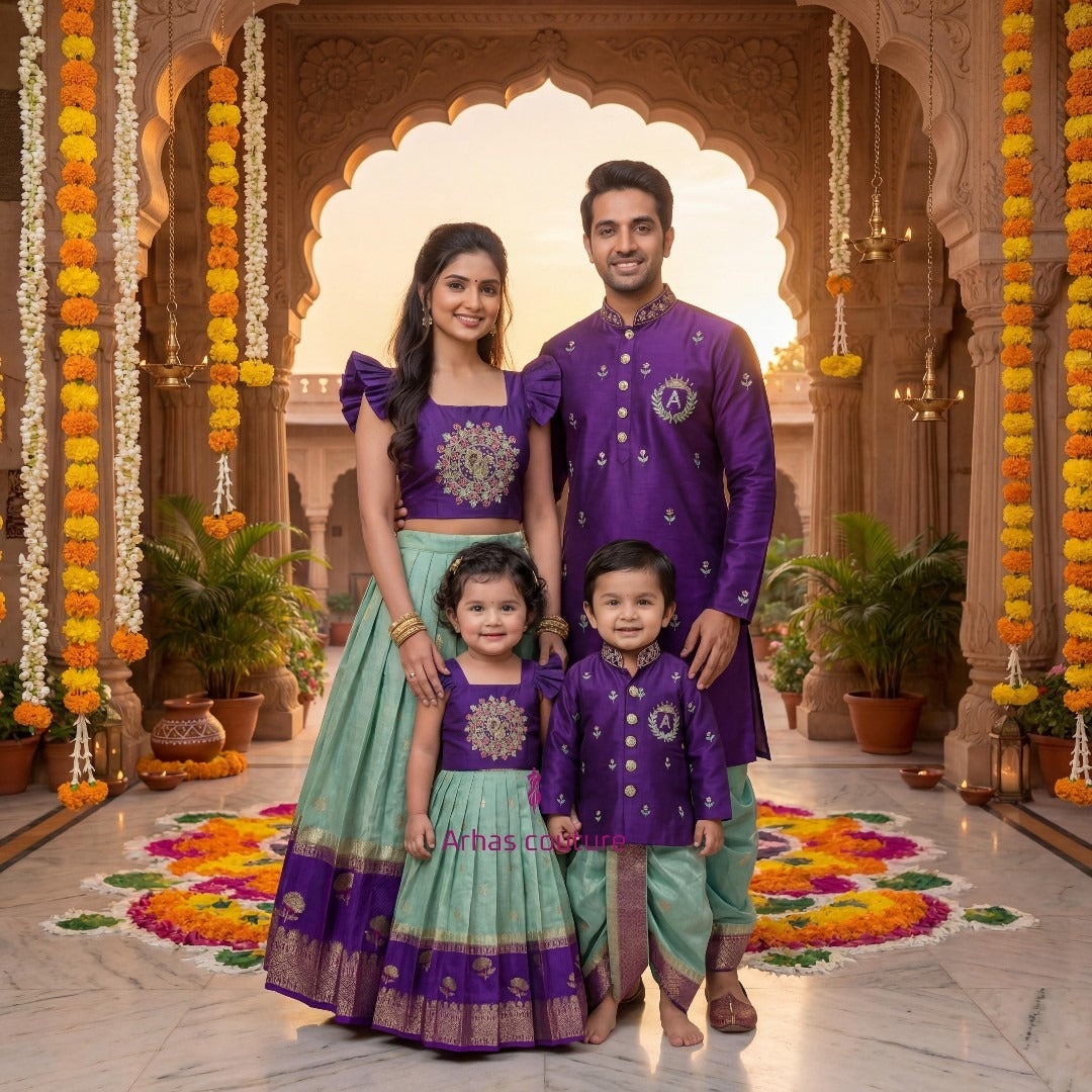 Semi Gadwal Family Outfits