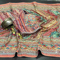 Ajrakh Print Chinnon Saree