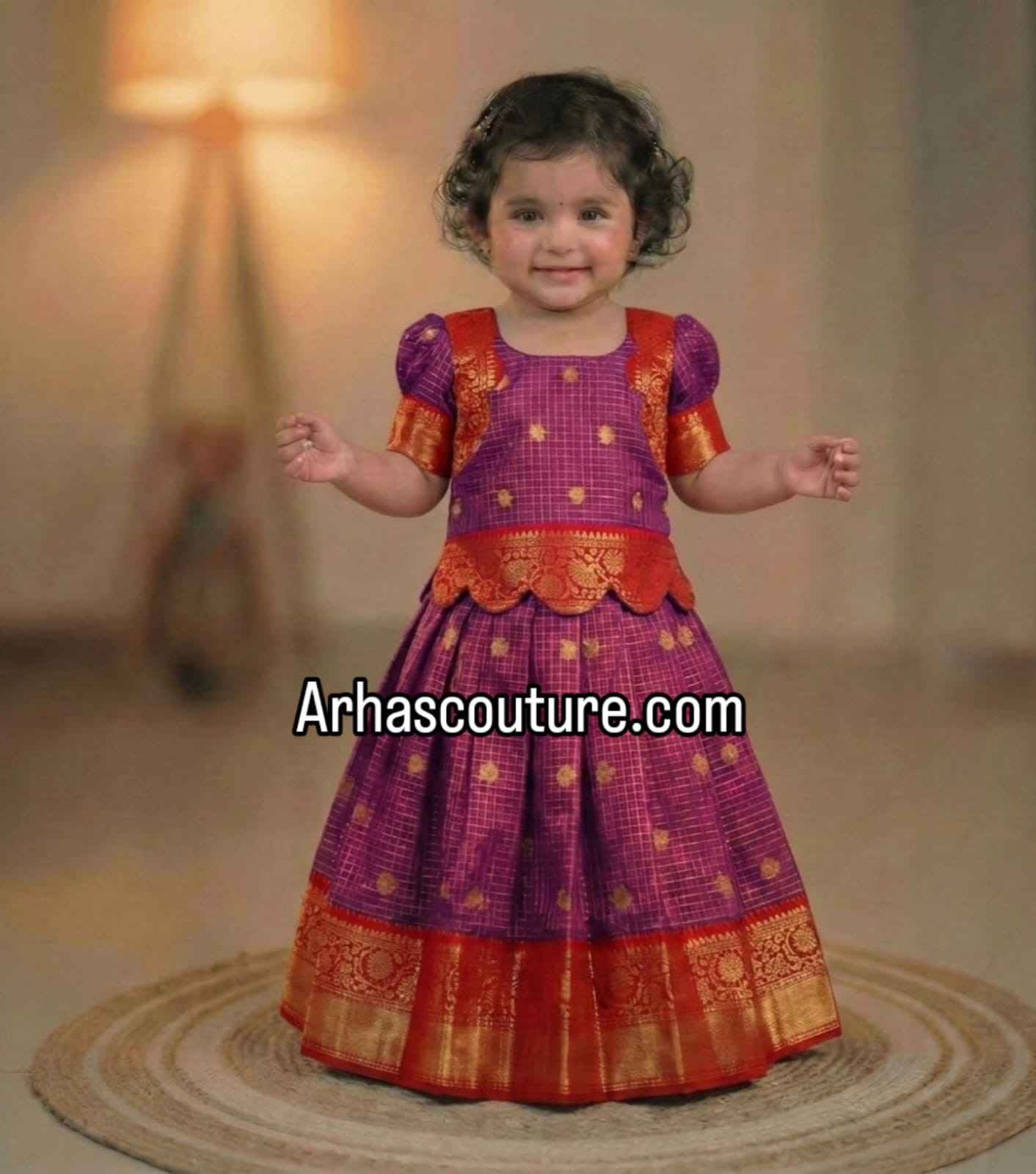 Semi silk family lehengas by Arhas Couture