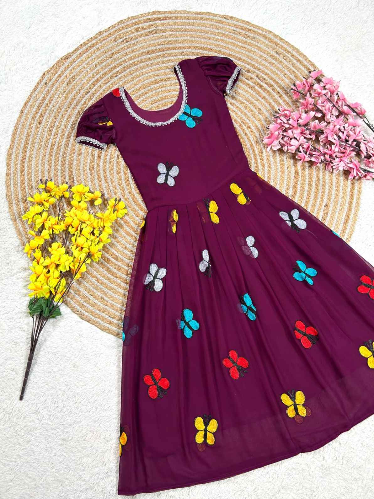 Kid's Blooming Georgette Gowns