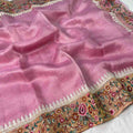 Fancy tissue organza saree – colour 1 – Arhas Couture