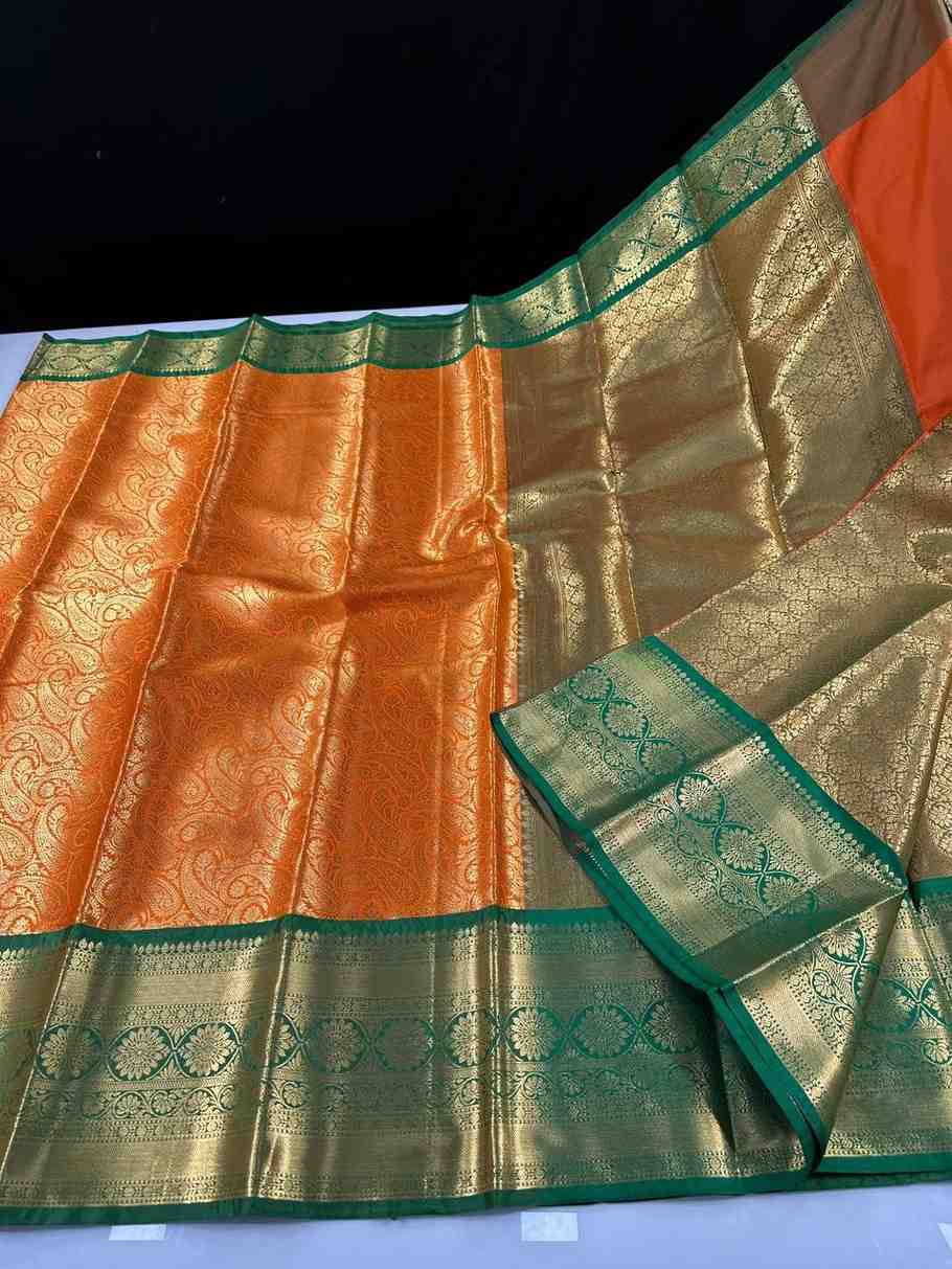 Semi Kanchi raw silk family outfits by Arhas Couture