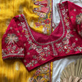 Fancy Dola silk sequence saree – colour view – Arhas Couture