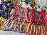 Kids tissue silk lehenga – Yellow, Purple, Orange – 1 to 15 years – Arhas Couture