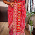 Georgette Khadi Silk Saree