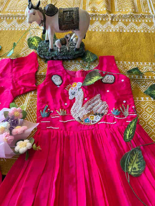 Kids Viscose natural crepe gowns by Arhas Couture