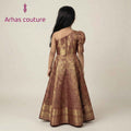 Kids semi Kanchi gown – brown – Arhas Couture