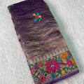 Fancy tissue embroidery saree – colour 5 – Arhas Couture
