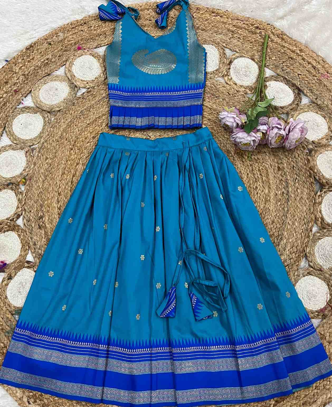 Kid's Narayanpet Silk Lehengas