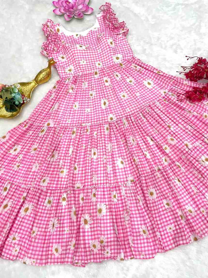 Fancy Cambric cotton gown – colour 1 – Arhas Couture