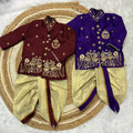 Kid's Soft Raw Silk Kurta Sets