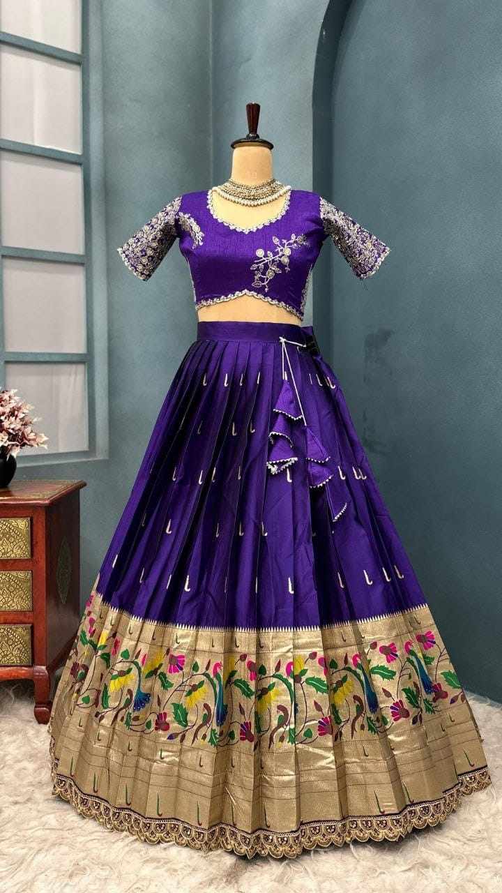 Fancy Paithani lehenga – colour 1 – Arhas Couture