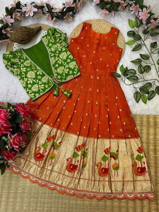 Kid's Tissue Silk Gowns