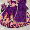 Kid's Digital Print Silk Lehengas