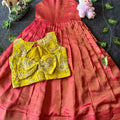 Kids tissue gown – yellow – Arhas Couture