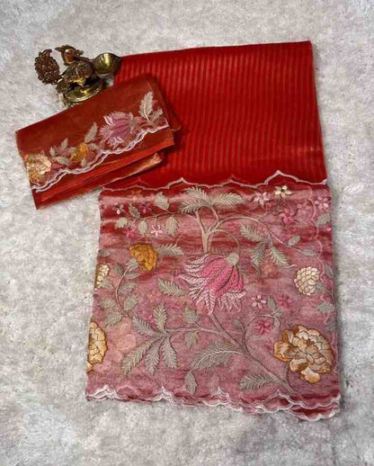 Kora Organza Floral Sarees