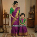 Semi silk family outfit – girls and Mom – Arhas Couture