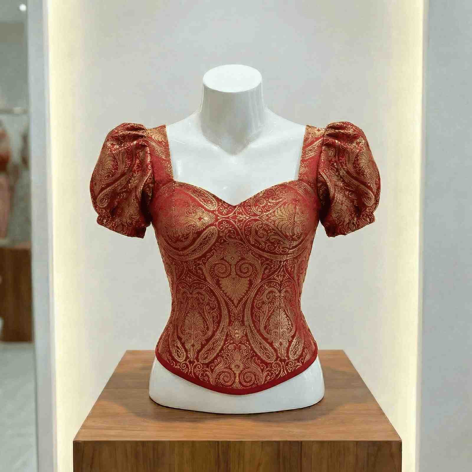 Fancy Banarasi corset blouse – colour 2 – Arhas Couture