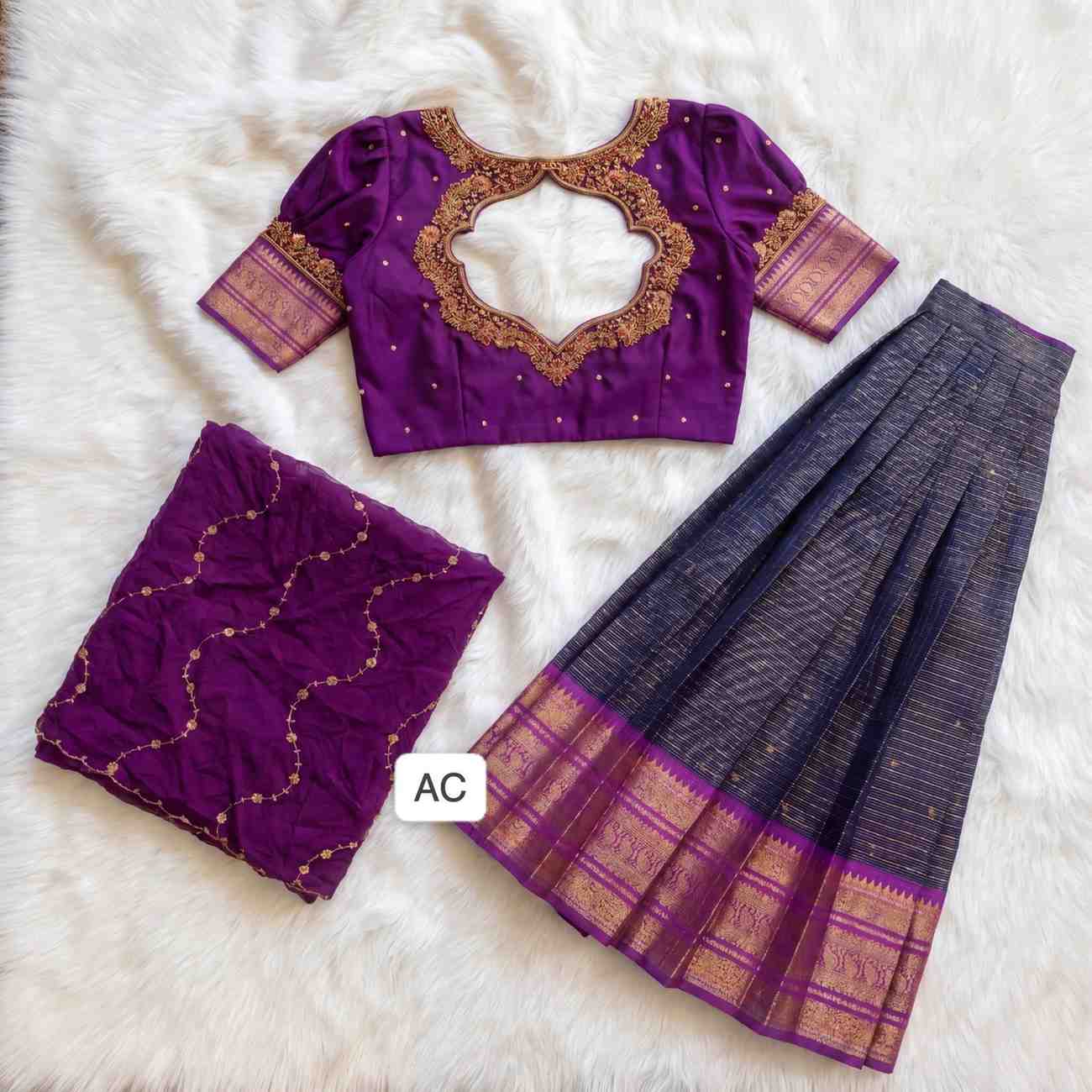 Semi Gadwal Silk Lehenga