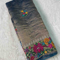 Fancy tissue embroidery saree – colour 3 – Arhas Couture