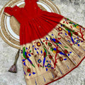 Kid's Soft Paithani Silk Gowns
