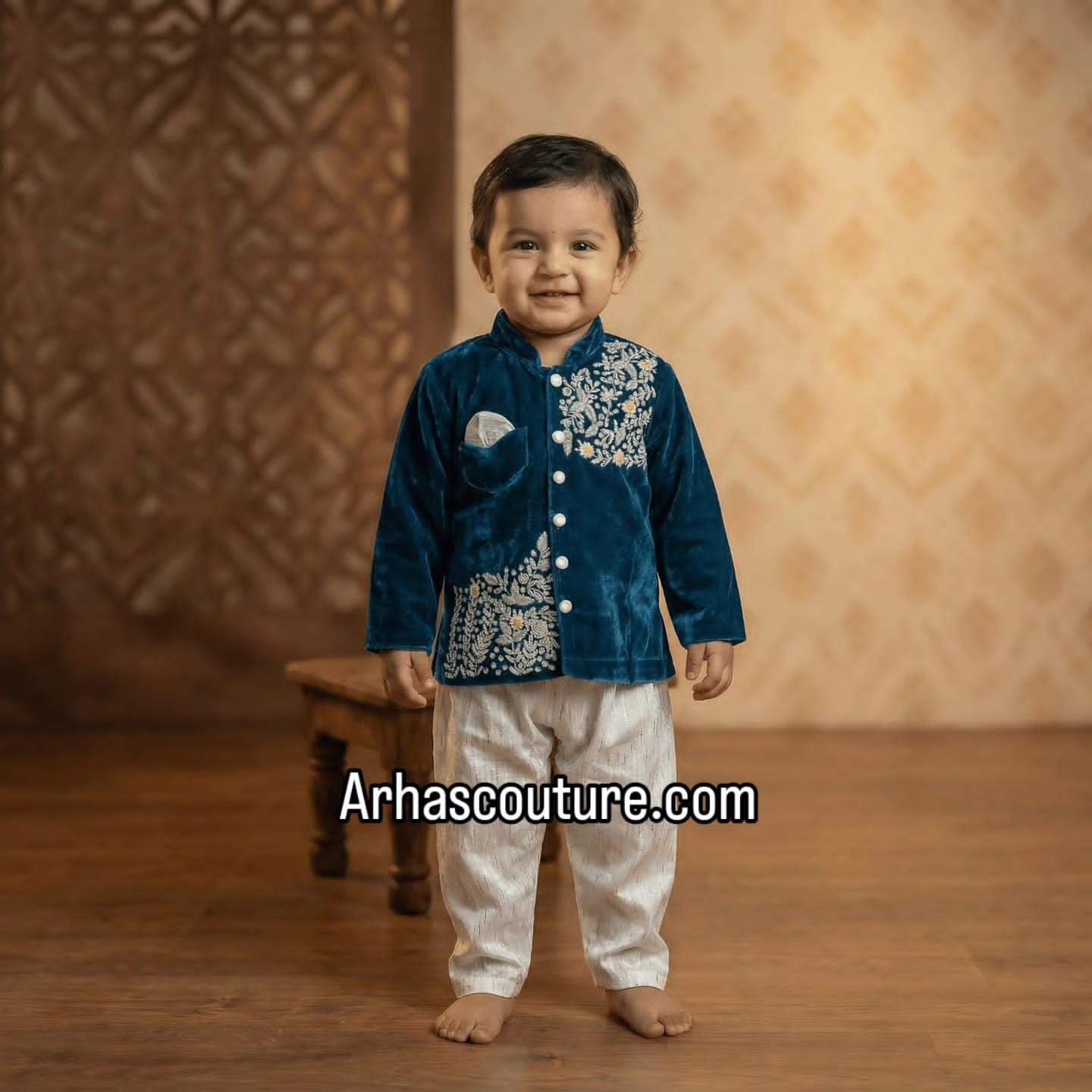 Raw silk family outfit – colour 2 – Arhas Couture