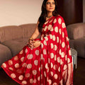 Georgette Khadi Zari Silk Sarees