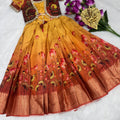 Kid's Pure Silk Kalamkari Gowns