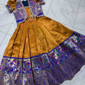 Kid's Kanjivaram Silk Lehengas