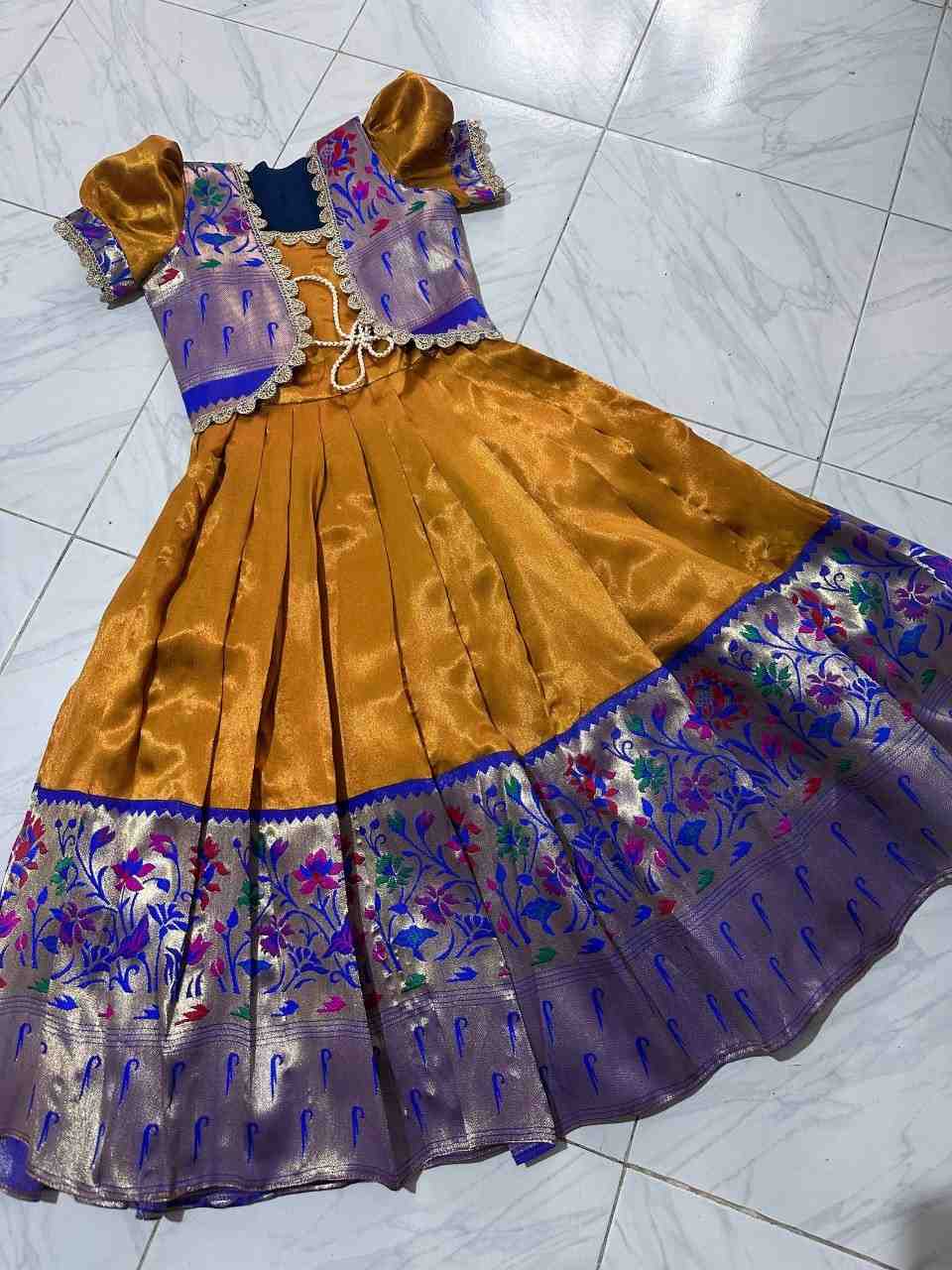 Kid's Kanjivaram Silk Lehengas