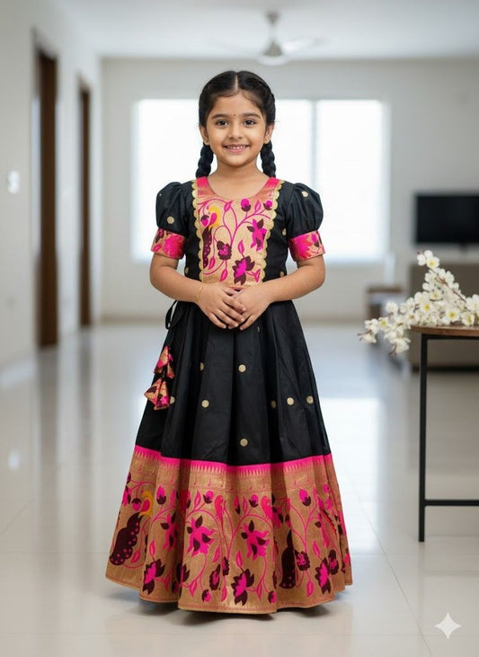 Kid's Kanjivaram Silk Gown