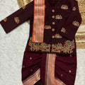 Semi Kanchi Banarasi family outfits by Arhas Couture