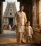 Raw silk family outfit – kids and men – Arhas Couture