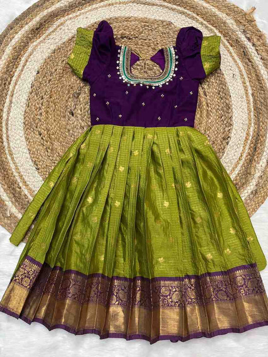 Semi Gadwal family outfit – kids and Mom – Arhas Couture