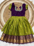 Semi Gadwal family outfit – kids and Mom – Arhas Couture