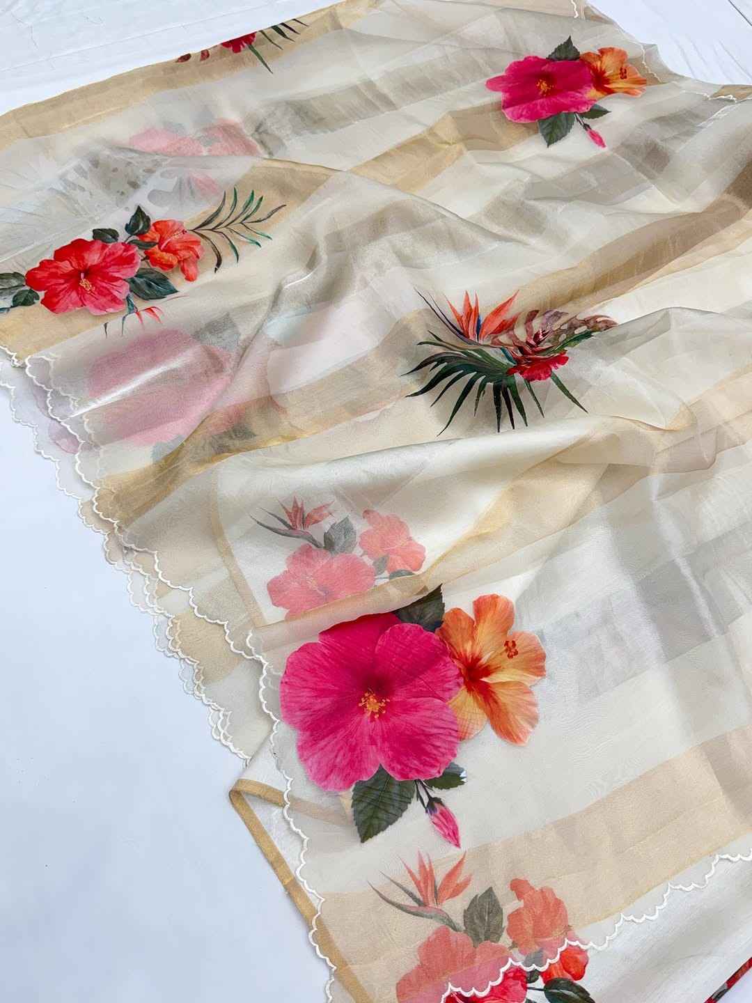 Fancy organza tissue saree – colour 3 – Arhas Couture