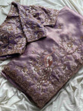 Fancy soft Banarasi tissue saree with pearl and sequins handwork – Arhas Couture