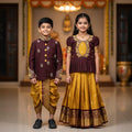 Semi Gadwal family outfit – 5 colours – full family – Arhas Couture