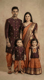 Semi Gadwal family outfit – boys, girls, men and Mom – Arhas Couture