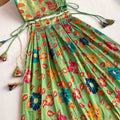 Kids silk blend lehenga – light green – Arhas Couture