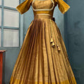 Fancy Viscose tissue lehenga – colour view – Arhas Couture